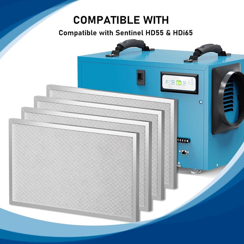 Fizerneer MERV-8 Filter Replacement Set Compatible with AlorAir Basement Dehumidifiers Sentinel HD55,Sentinel HDi65, 4 Pack - Image 4